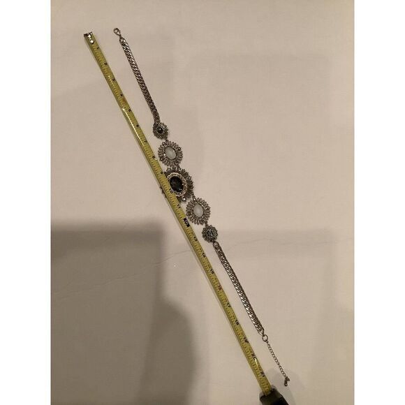 Large Jewel statement necklace starbursts choker - Picture 3 of 3